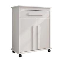 Armário Balcão Multiusocom Rodízios Chile Branco RV Móveis