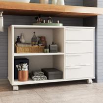 Armário Balcão para Banheiro com 4 Gavetas e Rodizío BRV Móveis Armário Balcão para Banheiro com 4 Gavetas e Rodizío BRV Móveis