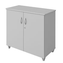 Armário Balcão Polar Baixo Para Escritório Com 2 Portas Com chave e Prateleira Interna