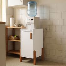 Armário Balcão Poseidon Multiuso com 1 Porta para Bebedouro Filtro Cafeteira - Branco