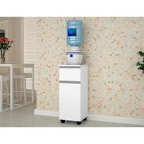 Armário Balcão Suporte para Bebedouro com 1 Porta e 1 Gaveta Alaska Branco