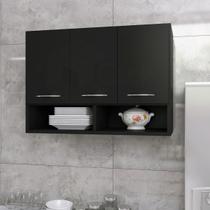 Armário Balcão Suspenso Aéreo 3 Portas Parede Branco Armário Balcão Suspenso Aéreo 3 Portas Parede Branco