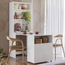 Armário Bancada de Cozinha 2 portas com Mesa Retrátil Dual