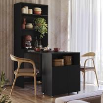 Armário Bancada de Cozinha 2 portas com Mesa Retrátil Dual