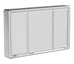 Armário Banheiro Com Espelho Perfil Alumínio 3 Portas Design Moderno Astra