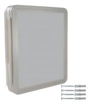 Armario Banheiro Embutir / Sobrepor Espelho De Vidro, Armário com parafuso e bucha Cinza Armario Banheiro Embutir / Sobrepor Espelho De Vidro, Armário com parafuso e bucha Cinza