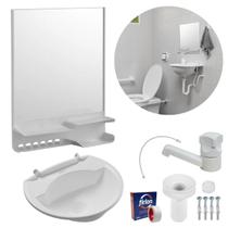 Armário Banheiro Espelheira Sobrepor Branco 26,5X6,5X34,8Cm Armário Banheiro Espelheira Sobrepor Branco 26,5X6,5X34,8Cm