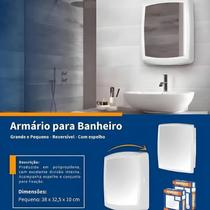 Armário Banheiro Grande Medidas 47 x 36 x 10 Cm Cor Branco Marca Metasul - Metasul Armário Banheiro Grande Medidas 47 x 36 x 10 Cm Cor Branco Marca Metasul - Metasul