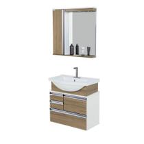 Armario Banheiro Kit Firenze 63,5cm Nogal Sevilha Armario Banheiro Kit Firenze 63,5cm Nogal Sevilha