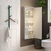 Armário Banheiro Utilitário 1 Porta Branco Carraro Armário Banheiro Utilitário 1 Porta Branco Carraro