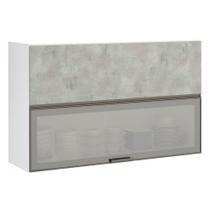 Armário Basculante 120cm 2 Porta Prata Branco Polar Armário Basculante 120cm 2 Porta Prata Branco Polar