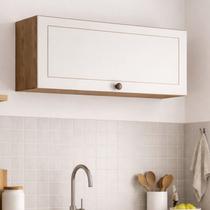 Armário Basculante de 70cm 100% MDF Americano Branco/Cinamomo Armário Basculante de 70cm 100% MDF Americano Branco/Cinamomo