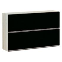 Armário Basculante Duplo 120cm 2 Portas Legno Crema C/Preto Armário Basculante Duplo 120cm 2 Portas Legno Crema C/Preto