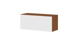 Armário Basculante Refrigerador 80cm Luana/Clara - Cinamomo/Branco Aramóveis Armário Basculante Refrigerador 80cm Luana/Clara - Cinamomo/Branco Aramóveis