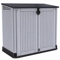 Armário Baú Depósito 880l Multiuso Externo Store Midi Modular Cinza e Preto Keter Armário Baú Depósito 880l Multiuso Externo Store Midi Modular Cinza e Preto Keter