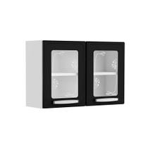 Armário Bertolini Aéreo Evidence 4030 Aço 80cm Branco/Preto