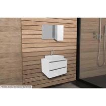 Armário c/ Balcão Banheiro Suspenso BN3607 s/Cuba 60cm e Espelho BN3602 Branco - Tecno Mobili Armário c/ Balcão Banheiro Suspenso BN3607 s/Cuba 60cm e Espelho BN3602 Branco - Tecno Mobili