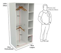 Armário Cabideiro Juliana M8 100% Mdf Closet Loja Colmeia