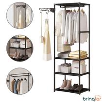 Armário Cabideiro Prateleira Closet para Roupas e Sapatos