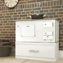 Armário Caixa de Lenha Embutida Fogão N1 73cm com Gaveta Branca Armário Caixa de Lenha Embutida Fogão N1 73cm com Gaveta Branca