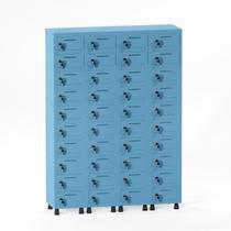 Armario Caixa Postal de Aco 4 Vaos 40 Portas Pandin Azul Dali 1.90 M