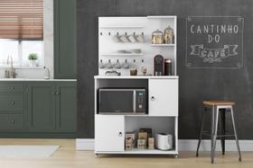 Armário Cantinho Do Café Aconchego Branco - Patrimar Móveis Armário Cantinho Do Café Aconchego Branco - Patrimar Móveis