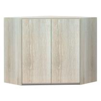 Armário Canto Diagonal Luciane 2 Portas Luci Legno Crema
