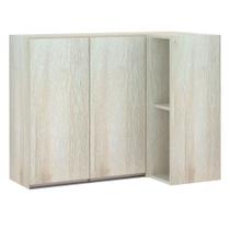 Armário Canto Reto Conjugado 2 Portas C/Nicho Legno Crema Armário Canto Reto Conjugado 2 Portas C/Nicho Legno Crema