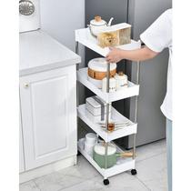 Armário Carrinho Organizador Multiuso Com 4 Camadas Com Rodinhas Cozinha Banheiro Quarto Lavanderia