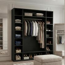Armário Colmeia 01 Cabideiro Prateleiras Nichos Expositor Guarda Roupas Closet Cor Preto Armário Colmeia 01 Cabideiro Prateleiras Nichos Expositor Guarda Roupas Closet Cor Preto