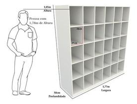 Armário Colmeia 100%mdf M4 Organizador Vestiário Prateleira