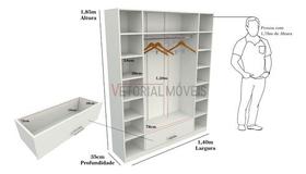 Armário Colmeia Cabideiro Gaveta M3 Mdp Closet Expositor