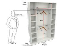Armário Colmeia Cabideiro Livia M6 100% Mdf Closet Loja Armário Colmeia Cabideiro Livia M6 100% Mdf Closet Loja