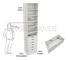 Armário Colmeia Mirela M37 100% Mdf (closet Lojas Roupeiro)