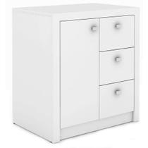 Armário Com 03 Gavetas e 01 Porta Para Home Office ME4111 Branco Tecno Mobili