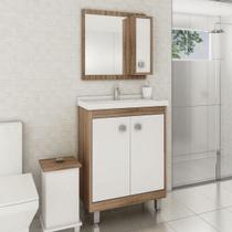 Armário Conjunto de Banheiro com Gabinete, Cuba e Espelheira 2 Portas Viena 60 cm