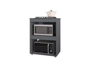 Armário Cooktop Adriana Cinza C/Tampo Fogão 4 ou 5 Bocas - AJL Móveis Armário Cooktop Adriana Cinza C/Tampo Fogão 4 ou 5 Bocas - AJL Móveis