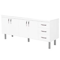 Armário Cozinha 174,2cm Tóquio sem Pia Branco - 541102 - A.J.RORATO Armário Cozinha 174,2cm Tóquio sem Pia Branco - 541102 - A.J.RORATO