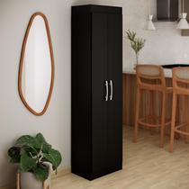 Armario Cozinha 2 Portas 4 Prateleiras Compact - Preto Armario Cozinha 2 Portas 4 Prateleiras Compact - Preto