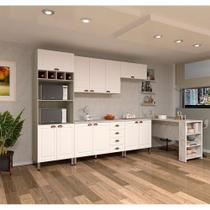 Armário Cozinha 6 Peças, Tampo Bancada Gourmet