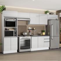Armário Cozinha Acordes 100% Mdf com Balcão e Portas Branco