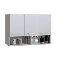 Armário Cozinha Aéreo 3 Portas Nicho Multiuso Compacto Modular