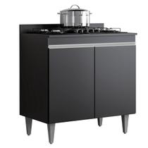 Armário Cozinha Balcao Cooktop 4 Ou 5 Bocas 2 Portas 1 Tampo