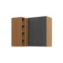 Armário Cozinha Canto Reto Vibra T652 c/ 1 Porta 98cm Canela/Grafite Lacca - Kappesberg