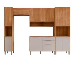 Armário Cozinha Compacta 100Mdf 5Pçs 2Aéreos 1Torre 1Paneleiro E 1Balcão Divina Mgm Móveis