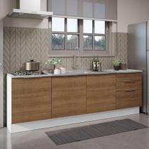 Armário Cozinha Compacta 240cm Branco/rustic Armário Cozinha Compacta 240cm Branco/rustic