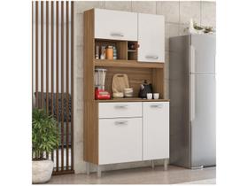 Armário Cozinha Compacta 4 Portas 1 Gaveta 3 Nichos Malta Armário Cozinha Compacta 4 Portas 1 Gaveta 3 Nichos Malta