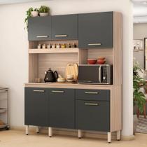 Armário Cozinha Compacta 6 Portas 1 Gaveta 1 Nicho Alamo