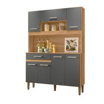 Armário Cozinha Compacta 7 Portas 1 Gaveta 5 Pés Magazin 120 cm