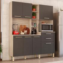 Armário Cozinha Compacta 7 Portas 2 Gavetas 4 Nichos 1 espaço Forno Encanto - Demobile